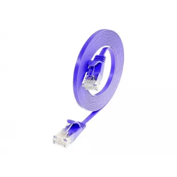 Síťový patch kabel Wirewin Triotronik Cat6 U/UTP, 3 m, RJ45 na RJ45, samec na samce, měď, fialový PKW-SLIM-KAT6 3.0 VT