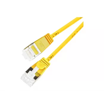 Slim kulatý patch kabel Wirewin, U/FTP, Cat 6a, 7,0 m, žlutý, PoE, 10 Gbps PKW-LIGHT-STP-K6A 7.0 GE