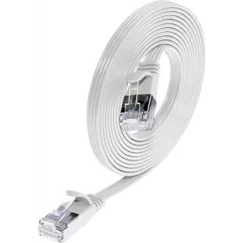 Slim síťový patch kabel Wirewin Triotronik PKW-STP-SLIM-KAT6 7.5 WS Cat6 U/FTP, RJ45 samec na samec, 7,5 m, bílý