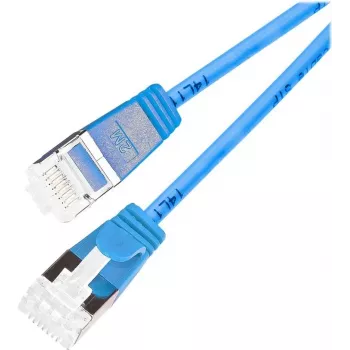 Kulatý light patch kabel Wirewin U/FTP Cat 6a, modrý, 3,0 m, slim, flexibilní, PoE PKW-LIGHT-STP-K6A 3.0 BL