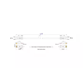 Slim patch kabel Wirewin Triotronik PKW-LIGHT-STP-K6 15.0 Cat6 S/FTP, RJ45 samec na samce, měď, 15 m, černý