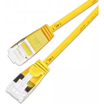Slim light patch kabel Wirewin KAT6A 10 Gigabit, 0,25 m, U/FTP, Ø 3,8 mm, žlutý, 50 ks (SLIM-LS-K6A 0.25 YE 50)