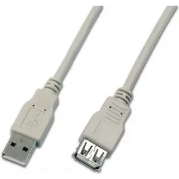 USB kabel Wirewin USB A-A MF 1.0 GR, 1 m, USB 2.0, šedý