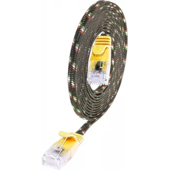 Slim Ethernet patch kabel Wirewin PKW-TOUGH-K6 10.0 GE Cat.6, U/UTP, 10 m, žlutý