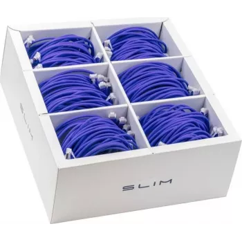 Slim Ethernet patch kabel Wirewin SLIM-LS-K6A 1.5 VT 60 Cat.6A U/FTP, 1,5 m, fialový, 60 ks