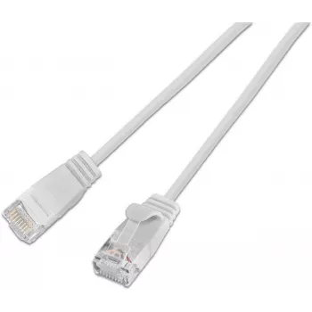 Light patch kabel Wirewin SLIM KAT6A 10 Gigabit kulatý, U/UTP, Ø 3,6 mm, bílý (SLIM-L-UU-K6A 0.1 WT)