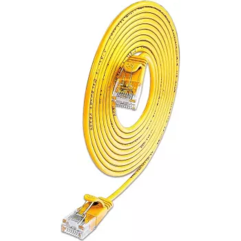 Ethernetový patch kabel Wirewin Cat6A Slim, U/UTP, 1 m, žlutý, 10Gbps SLIM-L-UU-K6A 1.0 YE