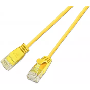 Ethernetový patch kabel Wirewin Cat6A Slim, U/UTP, 1 m, žlutý, 10Gbps SLIM-L-UU-K6A 1.0 YE