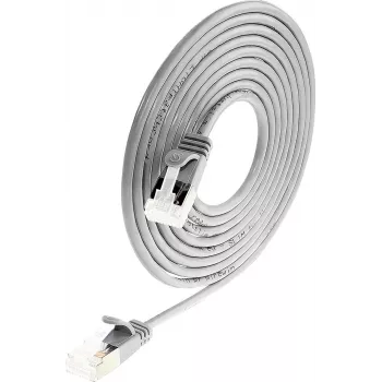 Light patch kabel Wirewin kulatý U/FTP Cat 6a šedý 0,1 m slim flexibilní PoE PKW-LIGHT-STP-K6A 0.1