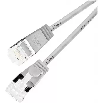 Light patch kabel Wirewin kulatý U/FTP Cat 6a šedý 0,1 m slim flexibilní PoE PKW-LIGHT-STP-K6A 0.1