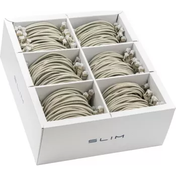 Síťový kabel Patch Wirewin SLIM KAT6A 10 Gigabit Light 0,5 m U/FTP Ø 3,8 mm šedý 90 ks (SLIM-LS-K6A 0.5 90)