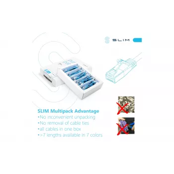Síťový kabel Patch Ethernet Wirewin SLIM-LS-K6A 2.0 60 Cat6A U/FTP Slim 2 m šedý 60 ks