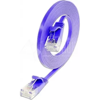 Síťový kabel Patch Ethernet Wirewin Cat6 U/UTP Slim 0,25 m fialový PKW-SLIM-KAT6 0.25 VT
