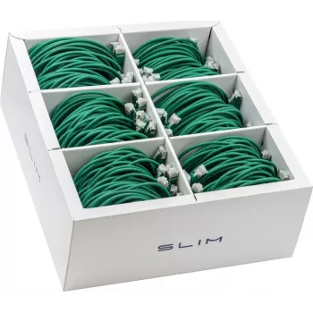 Síťový kabel Patch Ethernet Wirewin SLIM-LS-K6A 3.0 GN 36 Cat6A Slim 3 m zelený 36 ks