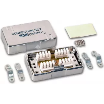 Stíněná síťová zásuvka Wirewin CB KAT6 STP, 2x RJ45, na omítku, šedá