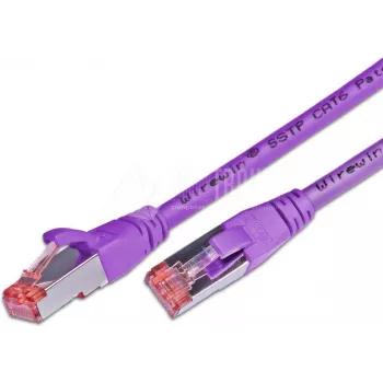 Síťový kabel Wirewin S/FTP CAT6 0,25 m fialový (PKW-PIMF-KAT6 0.25 VT)