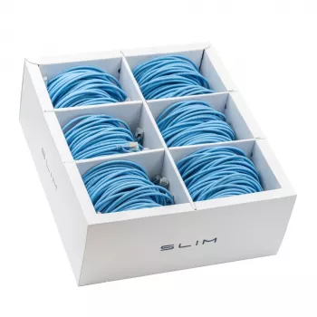 Síťový kabel Patch Wirewin SLIM-LS-K6A 3.0 BL 36 Cat6a U/FTP Slim 3 m modrý 36 ks