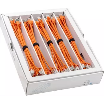 Slim Ethernet patch kabel Wirewin SLIM-LS-K6A 0.15 OR 50 Cat6A, 0,15 m, U/FTP, oranžový, 50 ks