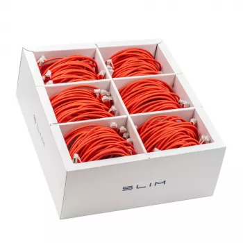 Slim patch kabel Wirewin SLIM-LS-K6A 3.0 RD 36 Cat6a U/FTP, 3 m, červený, 36 ks