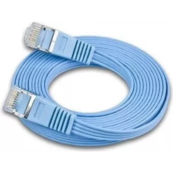 Slim Ethernet patch kabel Wirewin Triotronik 0,15 m Cat6 U/FTP, RJ45 samec na samce, modrý PKW-STP-SLIM-KAT6 0.15 BL