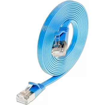 Slim Ethernet patch kabel Wirewin Triotronik 0,15 m Cat6 U/FTP, RJ45 samec na samce, modrý PKW-STP-SLIM-KAT6 0.15 BL