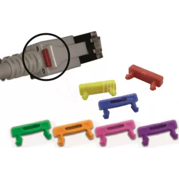 Kabelová spona na LED Wirewin PKL-LED CLIP GE pro RJ45 patch kabely, žlutá