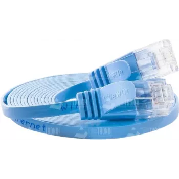Slim Ethernet patch kabel Wirewin Cat.6 U/UTP, 0,15 m, modrý PKW-SLIM-KAT6 0.15 BL