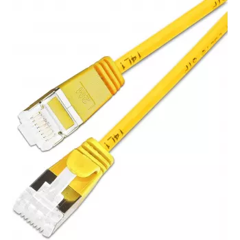 Slim light patch kabel Wirewin SLIM KAT6A 10 Gigabit, U/FTP, Ø 3,8 mm, žlutý, 0,15 m (PKW-LIGHT-STP-K6A 0.15 GE)