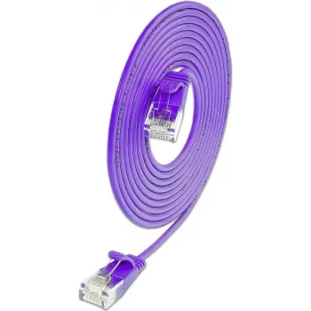 SLIM Light patch kabel Wirewin SLIM KAT6A 10 Gigabit, kulatý, U/UTP, Ø 3,6 mm, fialový (SLIM-L-UU-K6A 0.25 VT)
