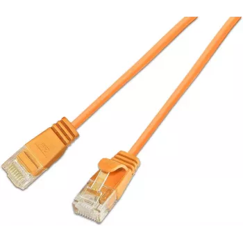 SLIM Light patch kabel Wirewin SLIM KAT6A 10 Gigabit, kulatý, U/UTP, Ø 3,6 mm, oranžový (SLIM-L-UU-K6A 0.25 OR)