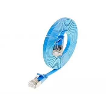 Slim Ethernet patch kabel Wirewin Triotronik Cat6 U/FTP 10 m modrý PKW-STP-SLIM-KAT6 10.0 BL