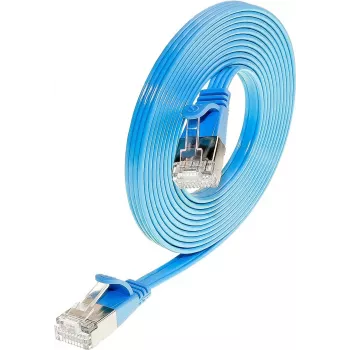Slim Ethernet patch kabel Wirewin Triotronik Cat6 U/FTP 10 m modrý PKW-STP-SLIM-KAT6 10.0 BL
