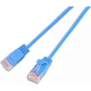 Slim patch kabel Wirewin Cat.6A U/UTP 10G RJ45 10 m modrý SLIM-L-UU-K6A 10.0 BL