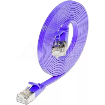 Slim patch kabel Wirewin Triotronik PKW-STP-SLIM-KAT6 25.0 VT Cat6 U/FTP RJ45 samec-samec 10/100/1000Base-T fialový