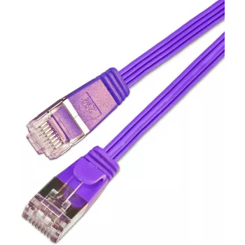Slim patch kabel Wirewin Triotronik PKW-STP-SLIM-KAT6 25.0 VT Cat6 U/FTP RJ45 samec-samec 10/100/1000Base-T fialový