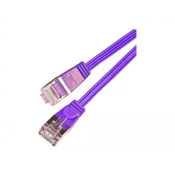 Slim patch kabel Wirewin SLIM S6 7.5 VT Cat.6 STP (PIMF) 7,5 m fialový PKW-STP-SLIM-KAT6 7.5 VT