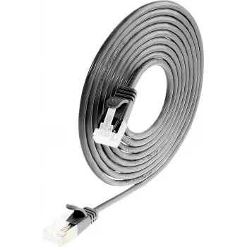 Patch kabel Wirewin Light, kulatý, U/FTP Cat 6a, černý, 0,1 m, tenký a ohebný kabel pro speciální aplikace PoE (PKW-LIGHT-STP-K6A 0.1 SW)