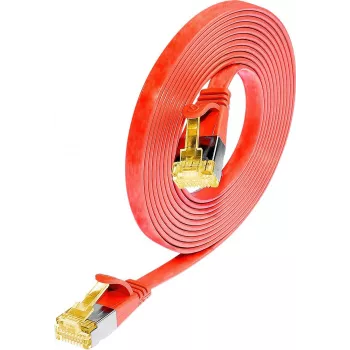 Patch kabel Wirewin SLIM Cat6a U/FTP, RJ-45, 5 m, červený PKW-STP-SLIM-K6A 5.0 RT