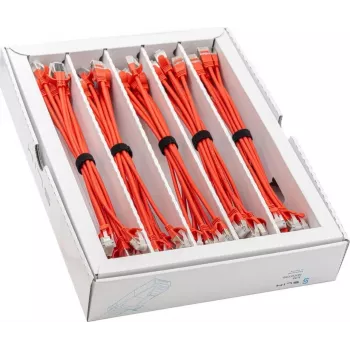 Patch kabel Wirewin SLIM KAT6A 10 Gigabit Light, 0,15 m, U/FTP, Ø 3,8 mm, červený, 50 ks SLIM-LS-K6A 0.15 RD 50