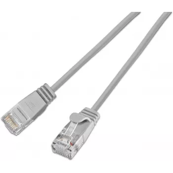 Světelný patch kabel 10 Gigabit Cat.6a kulatý U/UTP Wirewin SLIM KAT6A, Ø 3,6 mm, šedý (SLIM-L-UU-K6A 0.25)