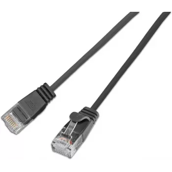 Slim páteřní kabel Wirewin SLIM KAT6A 10 Gigabit, U/UTP, Ø3,6mm, černý, 0,5m (SLIM-L-UU-K6A 0.5 BK)