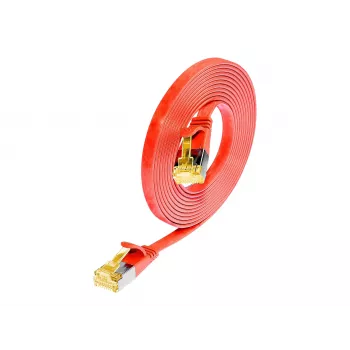 Síťový kabel Slim Ethernet U/FTP Cat6a Wirewin RJ45 červený 1 m PKW-STP-SLIM-K6A 1.0 RT