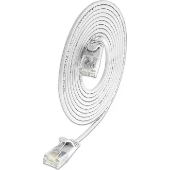 Slim páteřní kabel Wirewin SLIM KAT6A 10 Gigabit, kulatý, U/UTP, Ø 3,6 mm, bílý (SLIM-L-UU-K6A 7.5 WT)