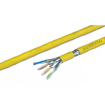 Instalační kabel Wirewin Cat.7 Raw Cable A, S/FTP, 1200MHz, LSOH3, jednovodičový, optimalizovaný pro PoE, 1000 m síťový kabel (VKW SFTP K7A L3 1000SXQ)