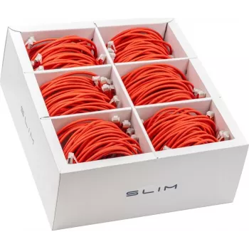 Slim Ethernet patch kabel Wirewin SLIM-LS-K6A 1.5 RD 60 - Cat6A, 1,5 m, červený, 60 ks