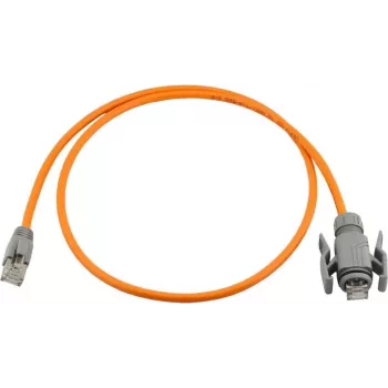 Průmyslový patch kabel Wirewin Industrial Cat6A, plášť PUR odolný UV, S/FTP, oranžový, IP67 RJ45, 2 m PKW-I1-SF-K6A-PUR 2.0 OR