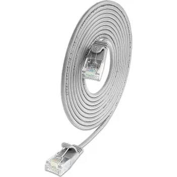 Síťový kabel Wirewin SLIM Cat6A 10 Gigabit Light kulatý, U/UTP, Ø 3,6 mm, šedý (SLIM-L-UU-K6A 2.0)
