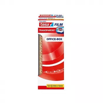 Transparentní balicí páska Tesa 57402 Office Box, 33 m x 12 mm, 12 rolí