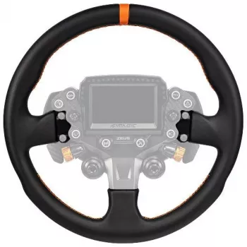 Simagic ZS-330RR kožený věnec volantu, 330mm, červené prošití, bez náboje