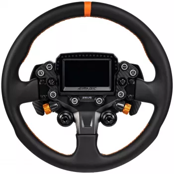 Simagic ZS-330RR kožený věnec volantu, 330mm, červené prošití, bez náboje